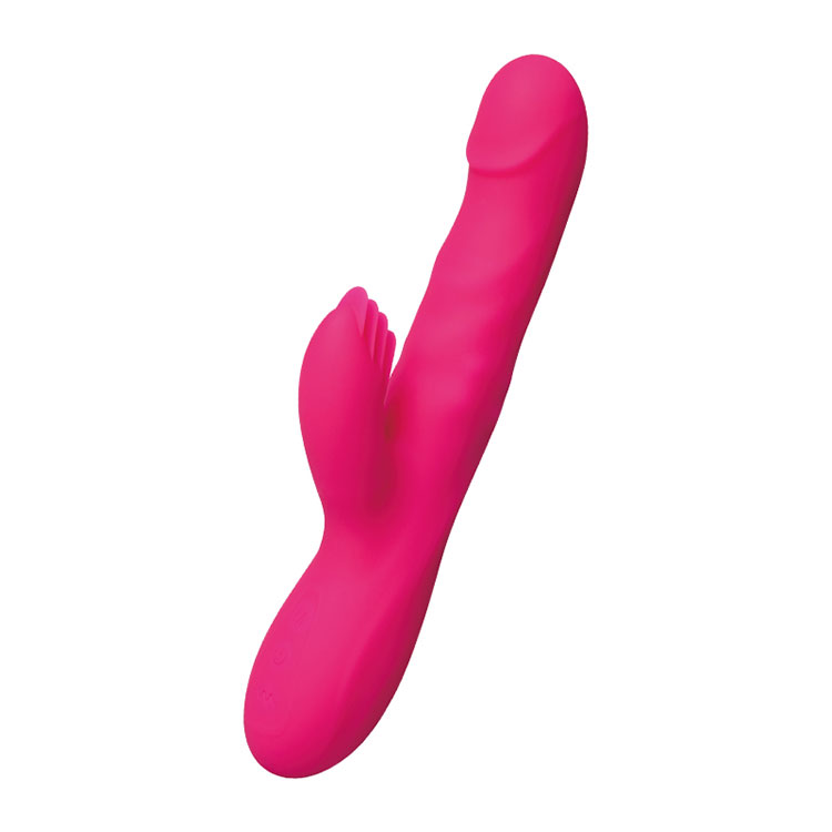 Schub-Rabbit-Vibrator mit rotierenden Perlen